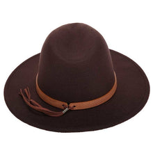 Load image into Gallery viewer, Women Wide Brim Wool Felt Jazz Fedora Hats