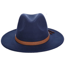 Load image into Gallery viewer, Women Wide Brim Wool Felt Jazz Fedora Hats