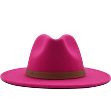 Load image into Gallery viewer, Women Wide Brim Wool Felt Jazz Fedora Hats